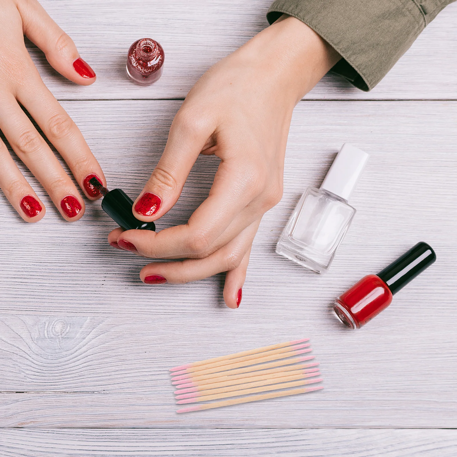 1500 قطعة مسحات القطن الحاجب مزدوجة نهاية وأشار نصائح الدقة قضيب لملحقات الأظافر Microblading الجمال #2