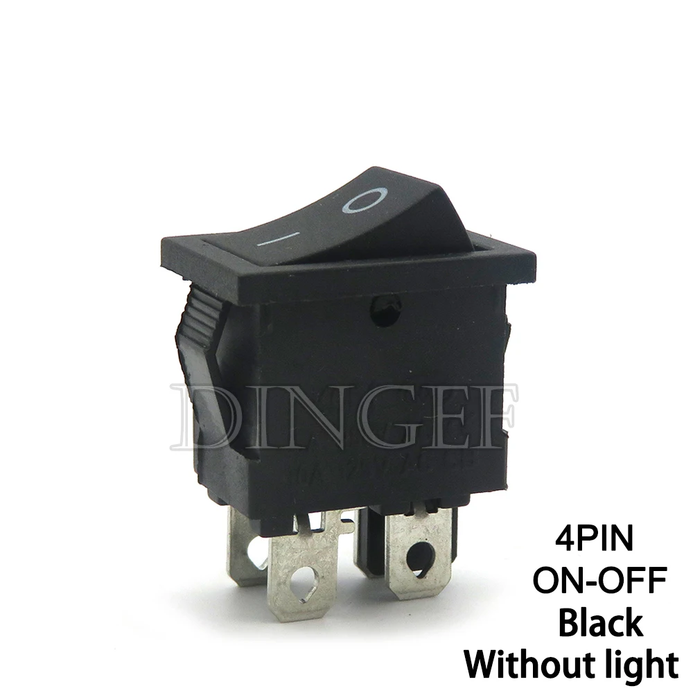 5PCS Switch ON-OFF KCD1 15*21mm 4PIN Ship Type Switch 6A 250V 10A 125V 15X21 Rocker Switch power Switch with light 15x21mm 4P