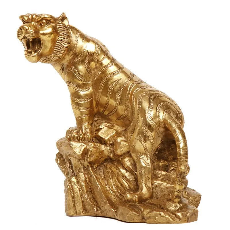 Crafts: Twelve Zodiac Decoration - Tiger on Mountain (Bronze)