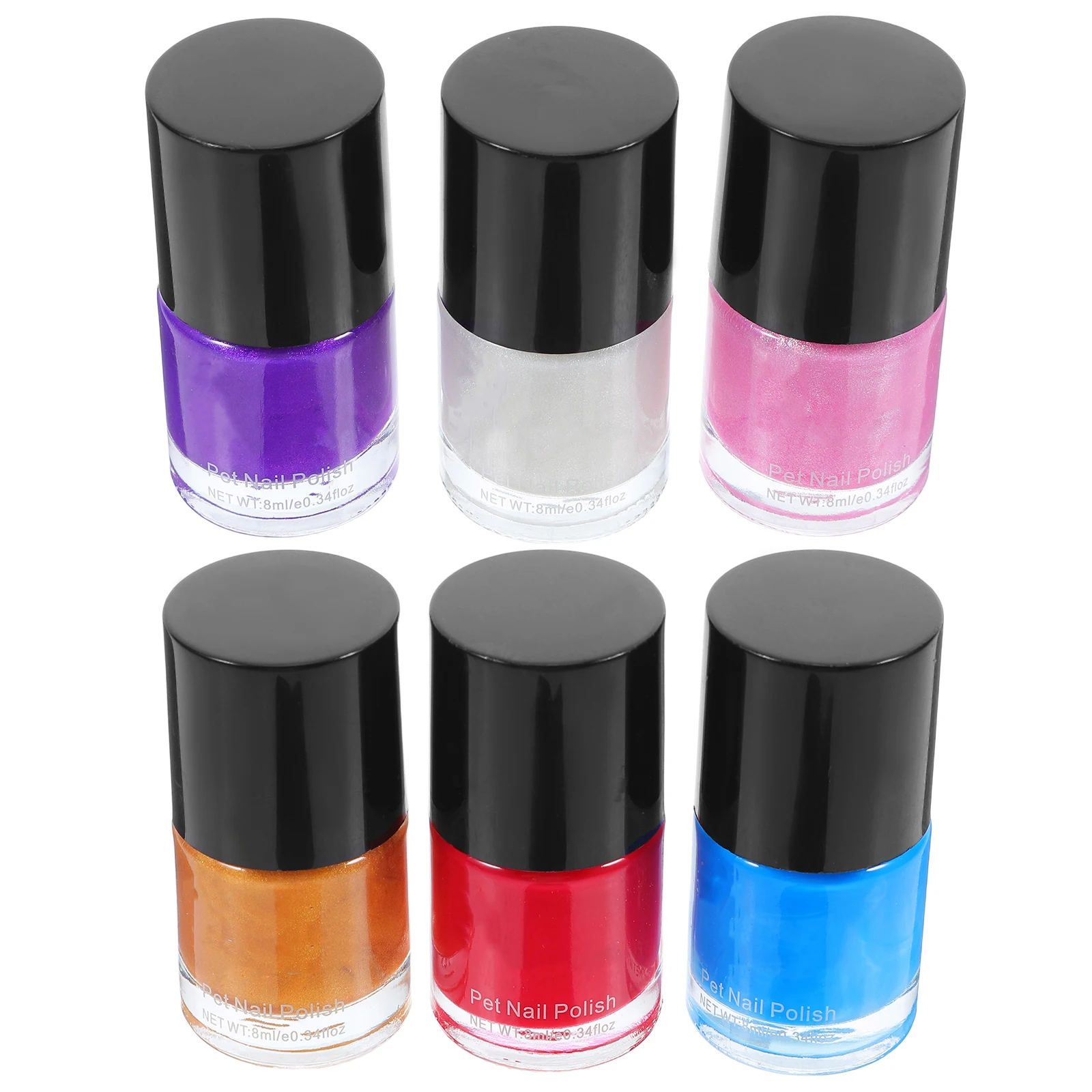 

6 Pcs Dog Nail Polish Pet Supplies Fast Drying Non Toxic Certified Special Design Dark Nails Colorful Choice