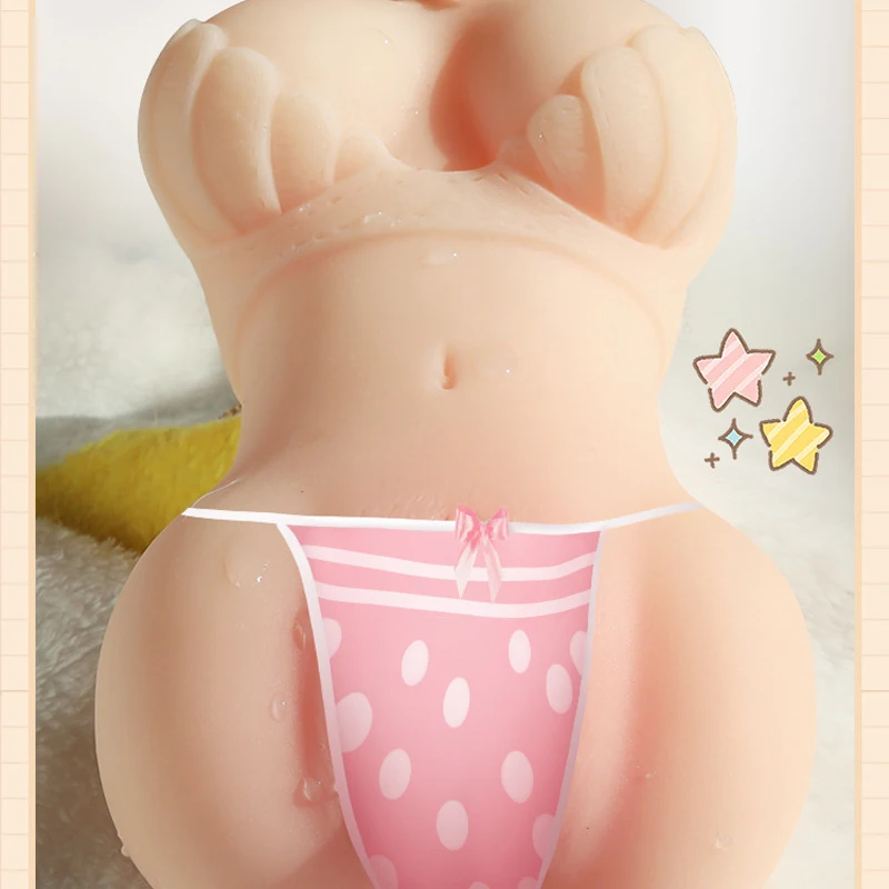 Portable Small Sex Doll Male Masturbator with Realistic Boobs Ultra Soft Stretchy Vaginal Sex Dolls Torso Adult Sex Toys for Men