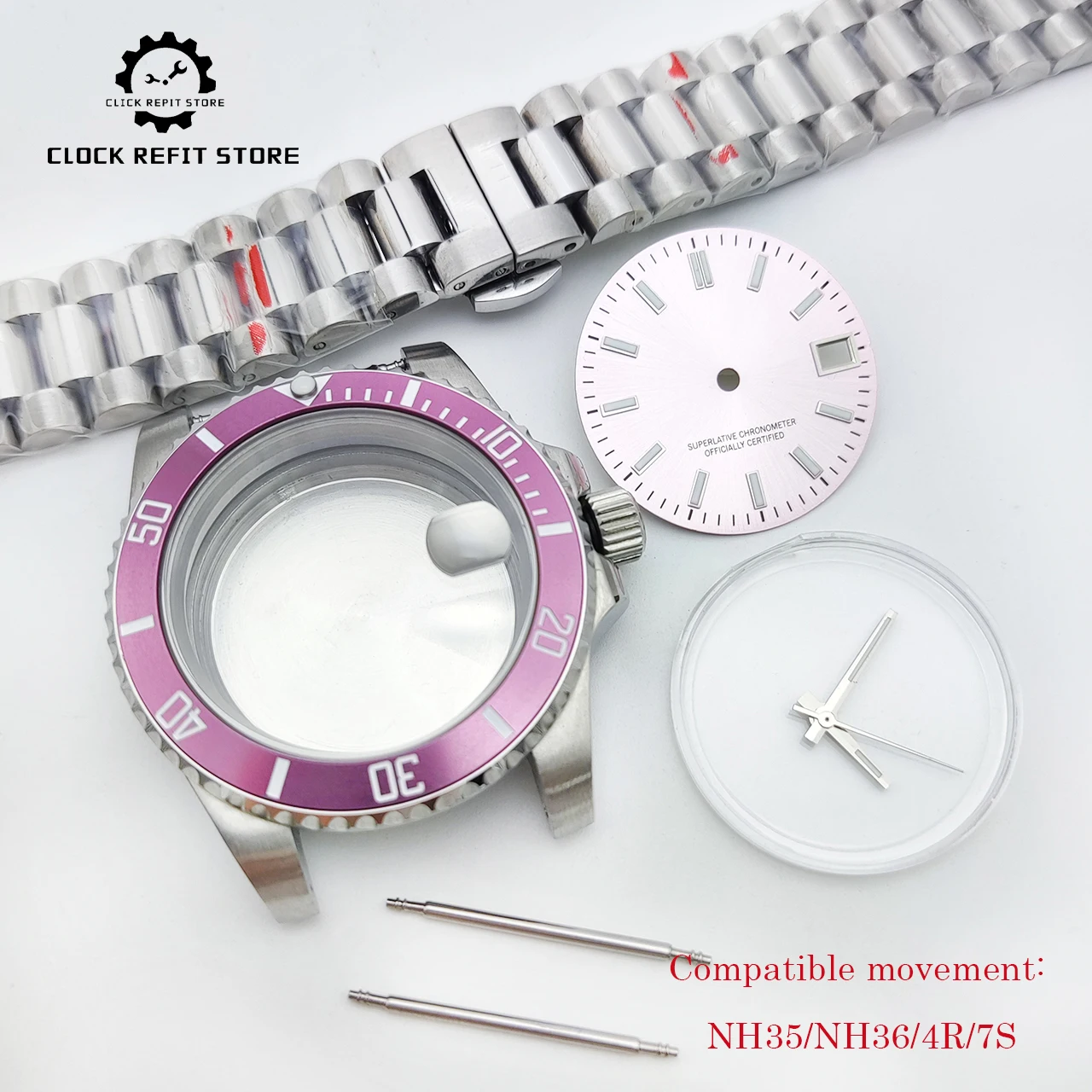 40mm-nh35-automatic-watch-case-set-stainless-steel-folding-clasp-bracelet-sapphire-crystal-solid-back-fits-285mm-dial