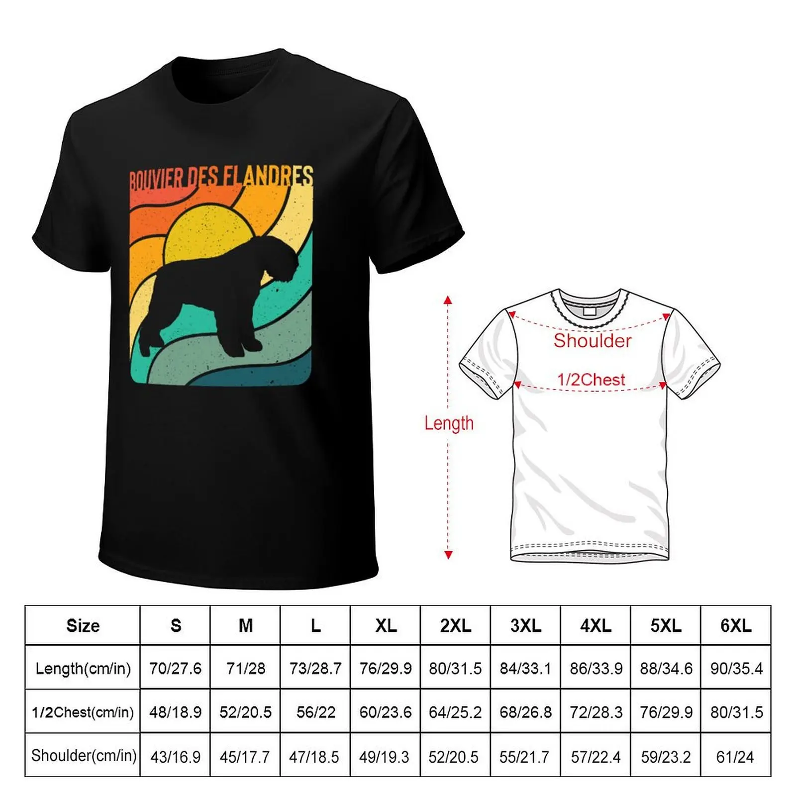Bouvier Des Flandres Dog Vintage Gift Pet Lover T-Shirt Big Size Crew Neck T-Shirt