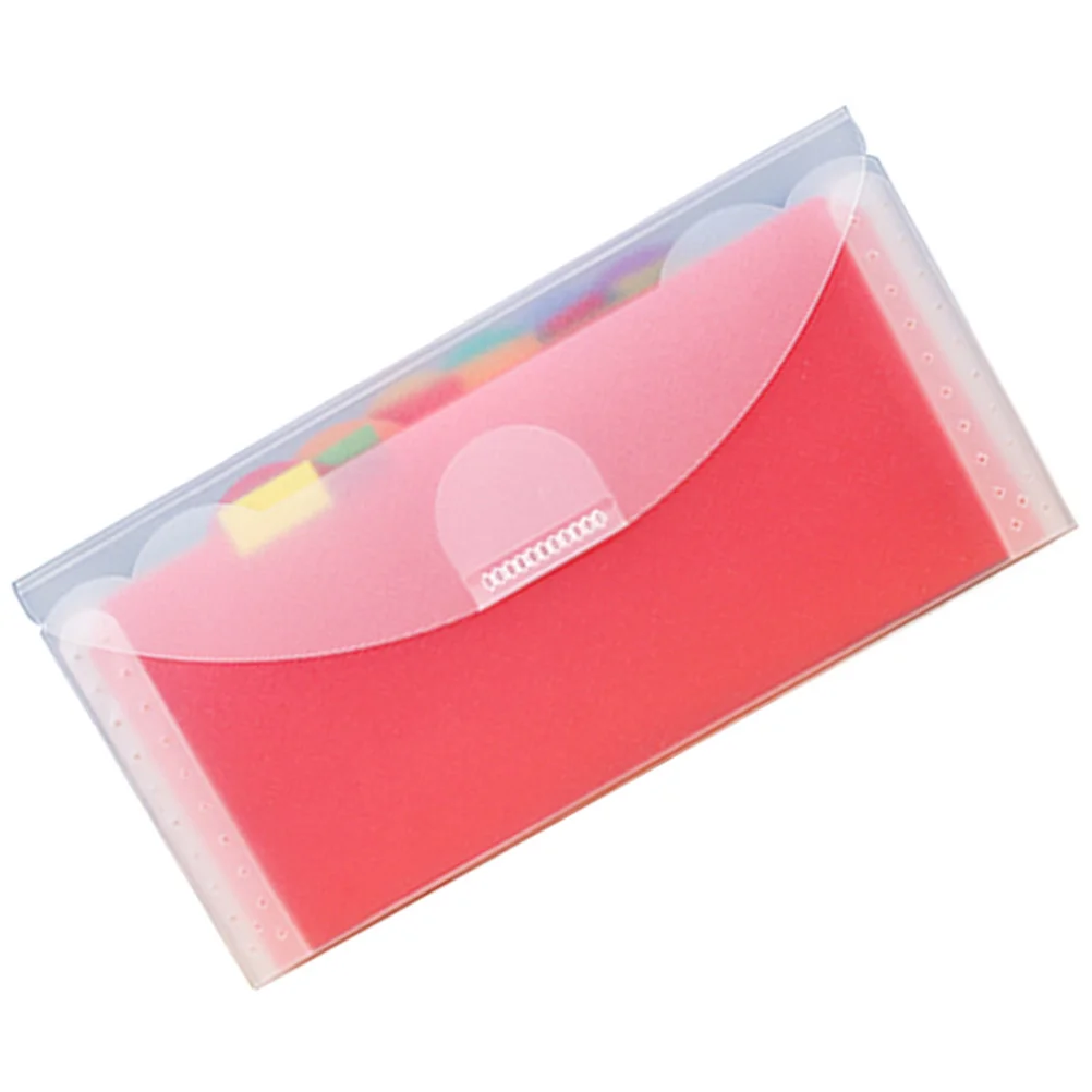

Accordion File Manager Bill Storage Bag Mini 7-grid Rainbow Folder Frosted Pp Multi-layer Filing Organ Clip Folders Holder