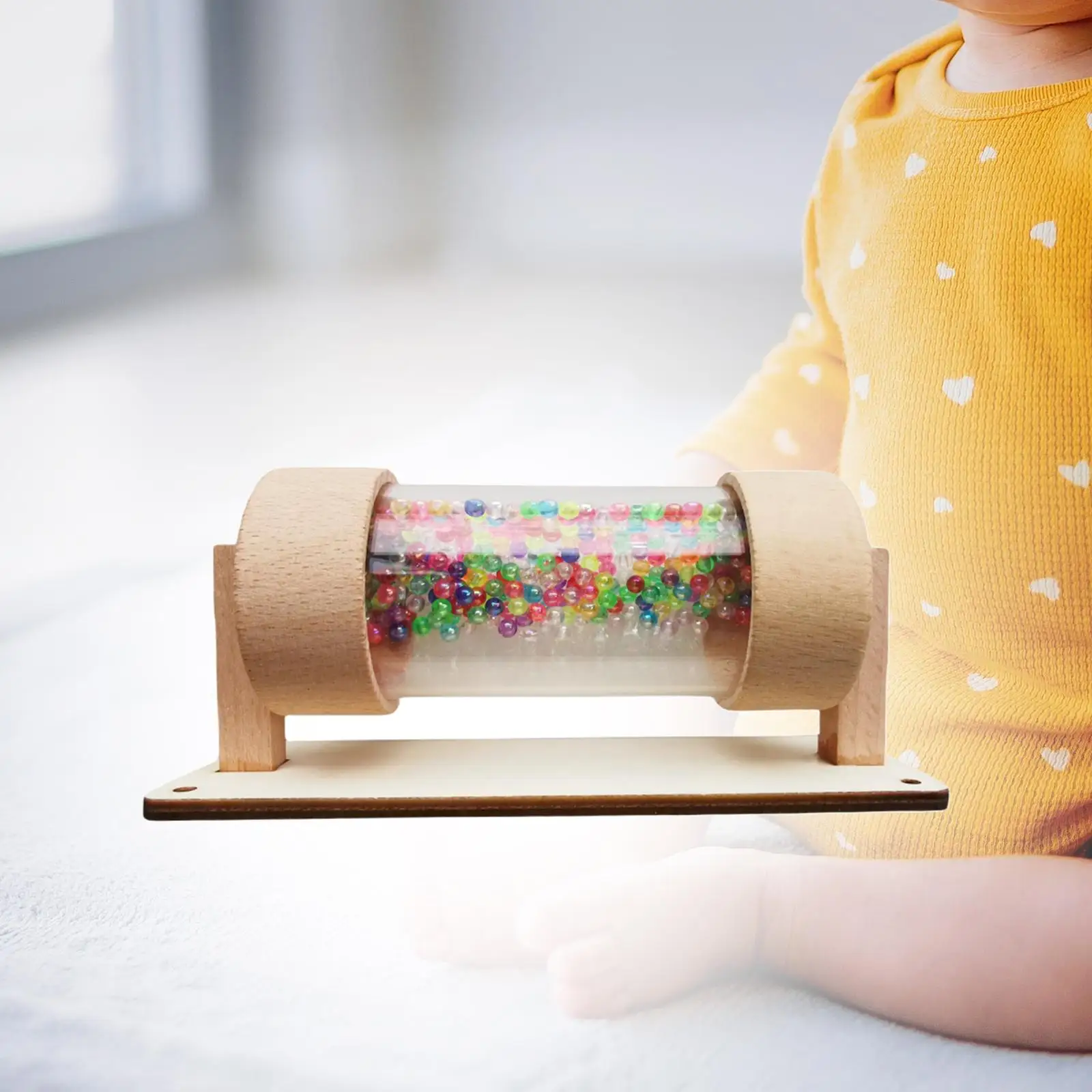 Chubasquero de madera para bebé, palo de lluvia, Juguete musical para niños en edad preescolar