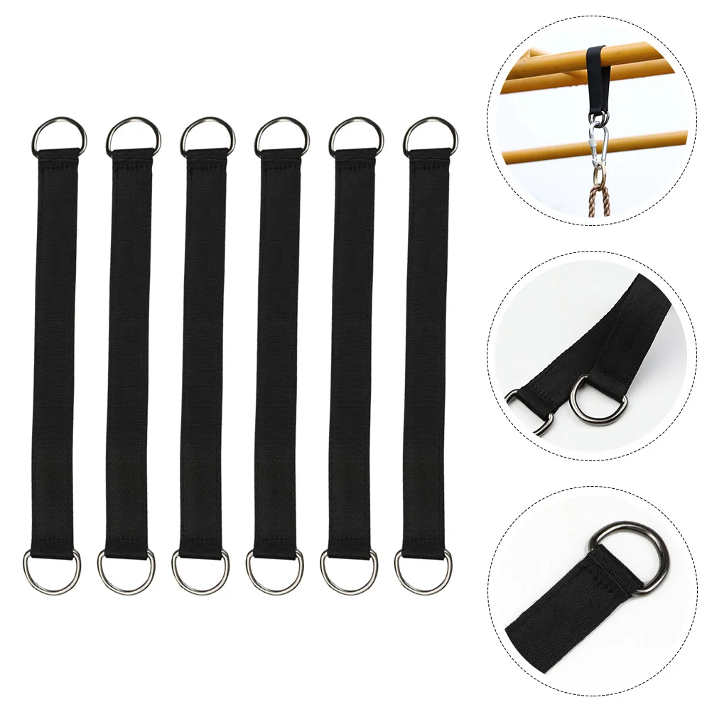 

6 Pcs Chair Heavy Swing Connection Belt Duty Clothes Hanger Hook 2850X250X050CM Stainless Steel Rack Tree Rope