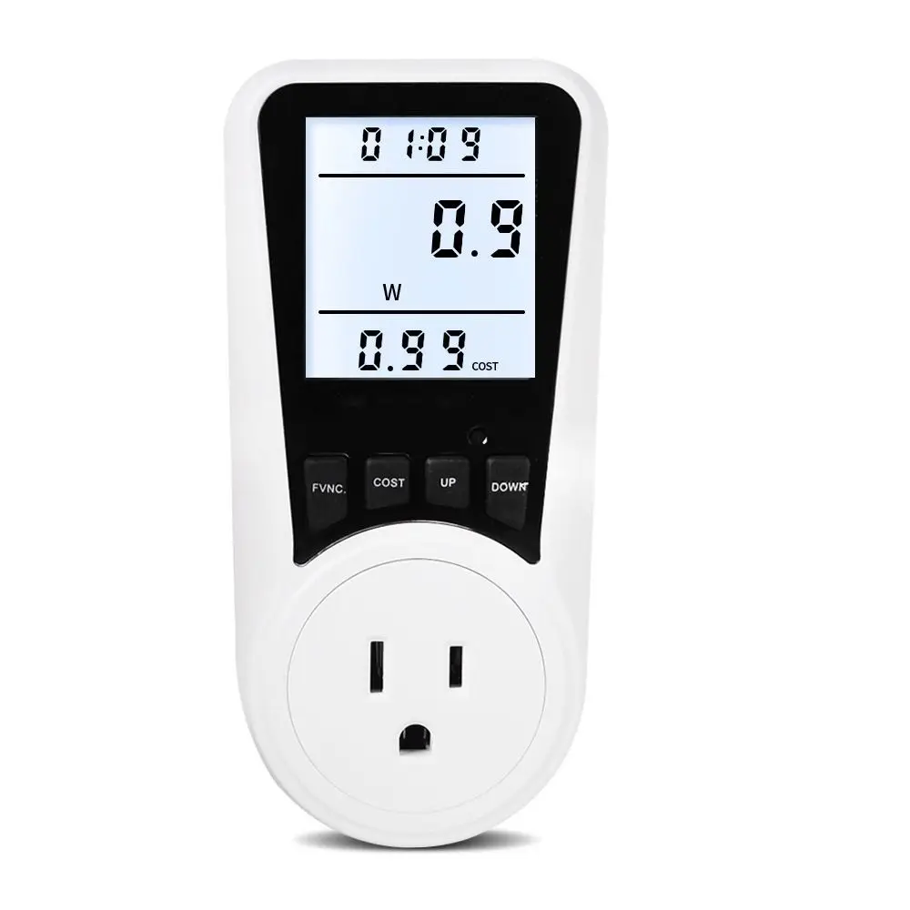 Cost Analyzer Digital Current Meter Plug Watt Monitor Power Meter Power Consumption Electricity Meter Socket Energy Monitor