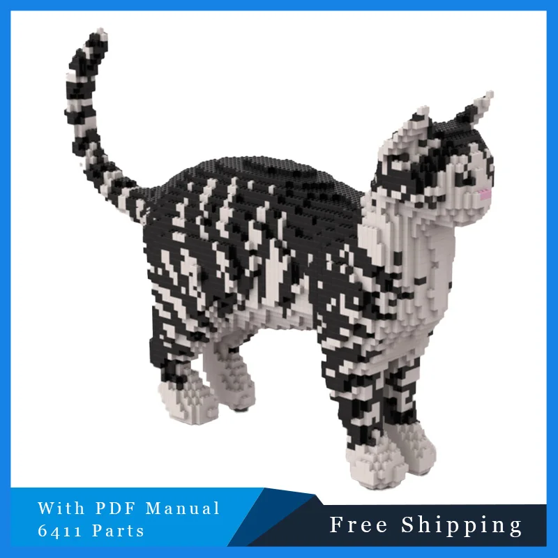 

Hot Selling 6411 PCS MOC Creativecute little cat Blocks Model Children Educational DIY Assembly Toy Christmas Surprise Gifts