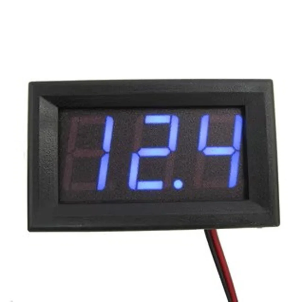 1pc DC Voltage Two -line 0.56 Inch DC4.50V-30.0V Digital LED Voltmeter Blue Head Reverse Accessories Connection For Application