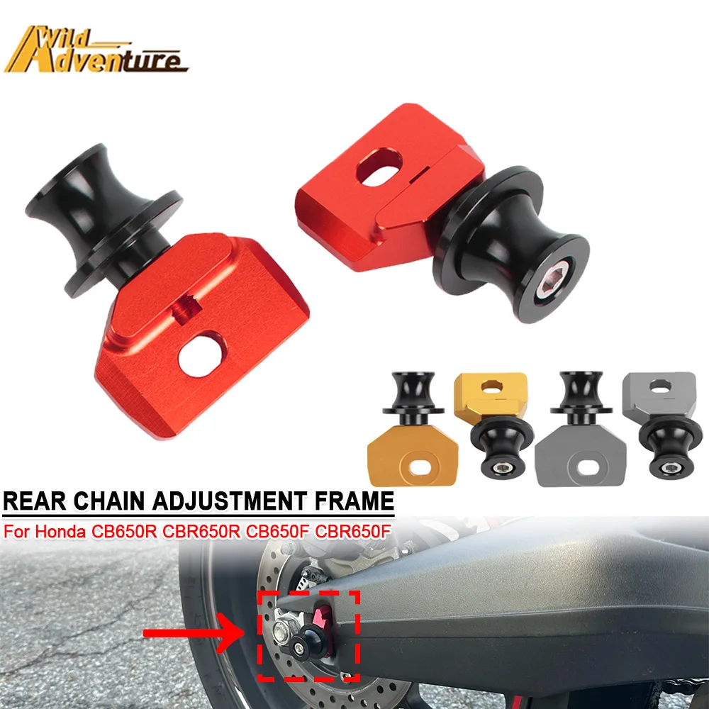 

Motorcycle CNC Aluminum Rear Chain Adjuster Axle Blocks For Honda CB650R CBR 650R CB 650F CBR650F 2014-2022 2023 Accessories