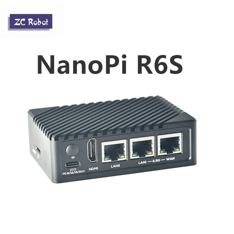 Friendly NanoPi R6S Router RK3588S Cortex-A76, 8GB DDR4 32GB eMMc 2.5G eth Ubuntu Debian, FriendlyWrt , Android GPU VPU