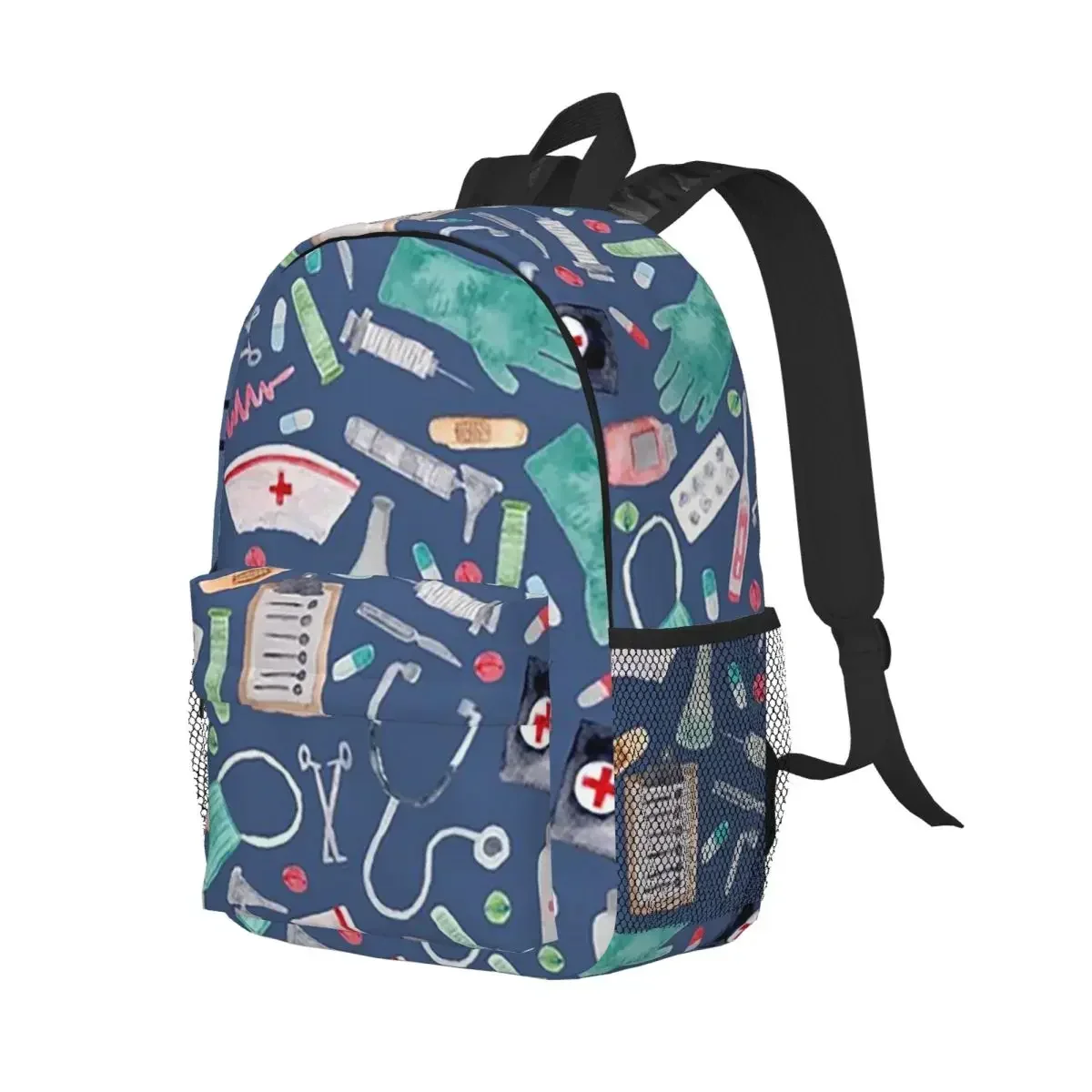 

Nurse Medical Theme Backpack Student Boys Girls BookBag Children School Bag Computer Shoulder Bags for Men Women