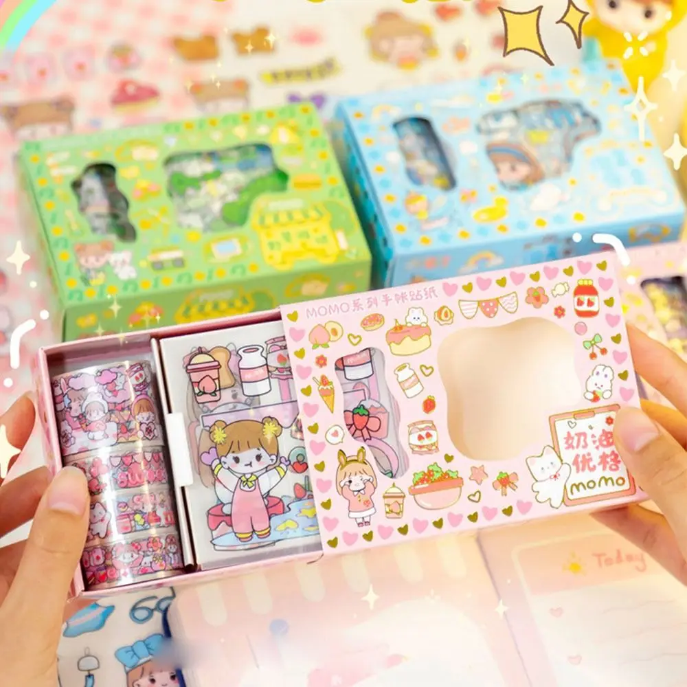 Boxed Cute Cartoon Goo Card Guka Sticker Set DIY Journal Scrapbooking Phone Stickers Kawaii Stationery Sticker