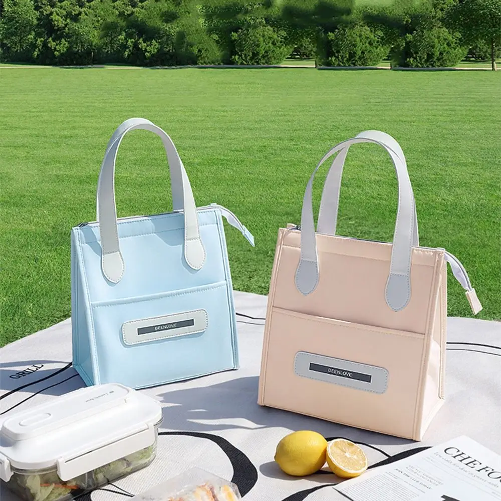 

Portable Lunch Box Bag Handheld Large Capacity Thermal Lunch Pouch Thickened Waterproof Food Box Handbag Picnic