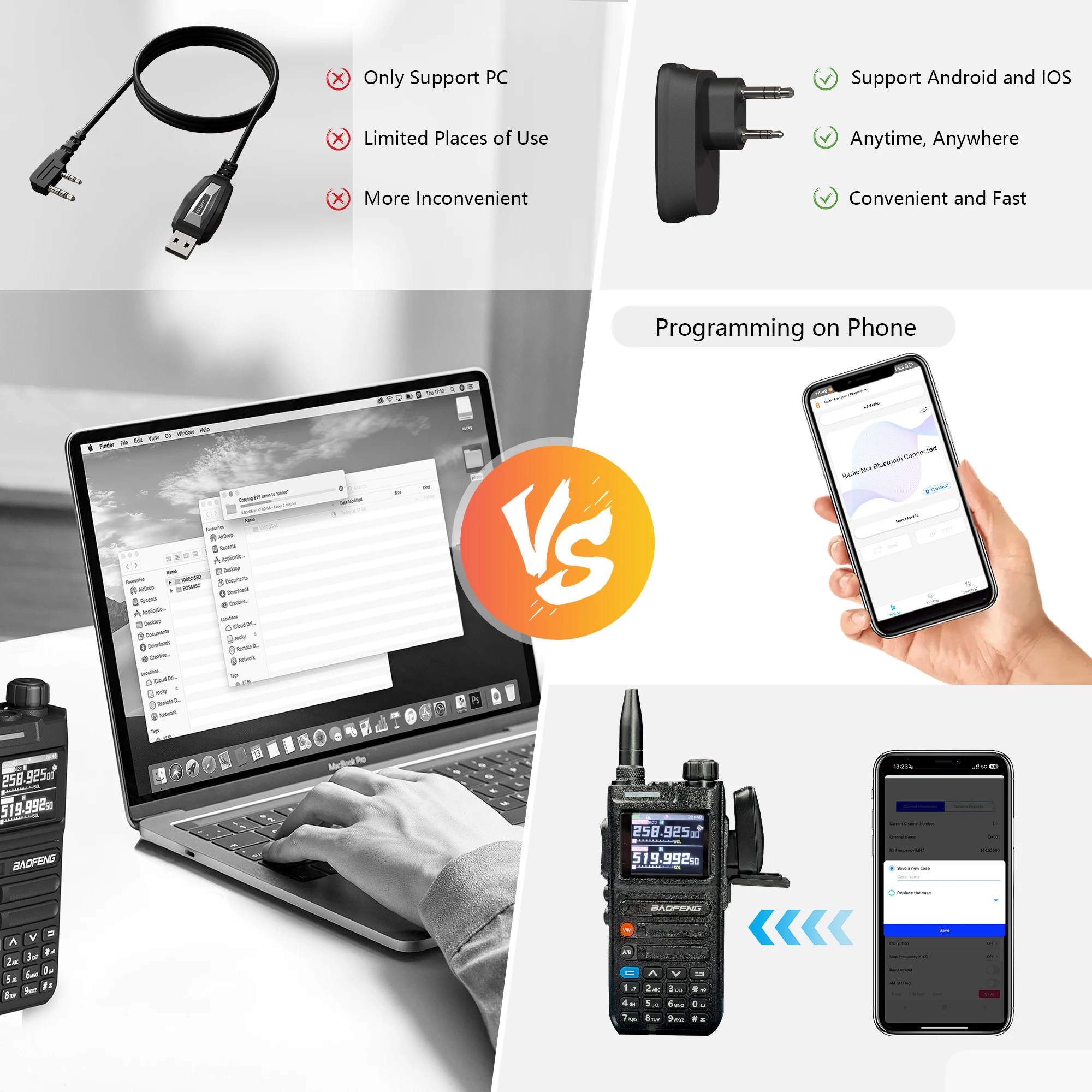 Picture 6: Baofeng Bluetooth Wireless Programmer Adapter APP Program No Driver Issue Phone For Baofeng 5RM UV 25M Quansheng UV-K6 K5 Radio