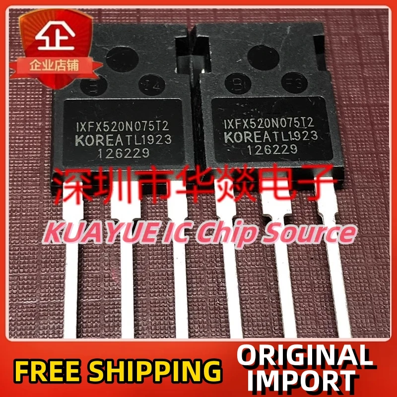 

10PCS-30PCS IXFX520N075T2 TO-247 75V 520A Fast Shipping Quality Guarantee