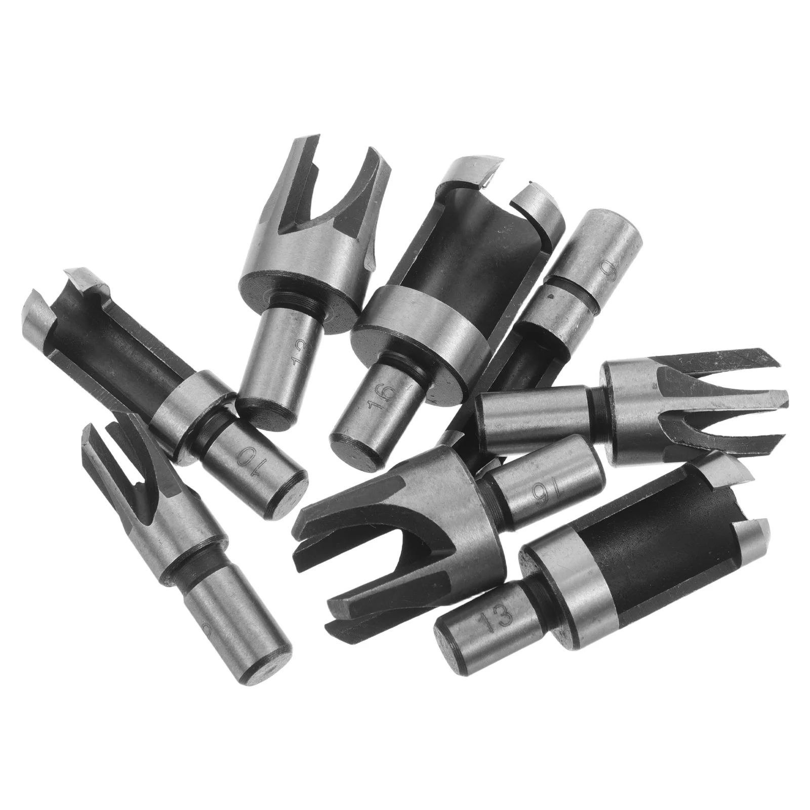 8Pcs Wood Plug Drill Bit Set Metal Round Shank Wear Resistant Woodworking Hole Opener for Carpentry Home Renovation Tools