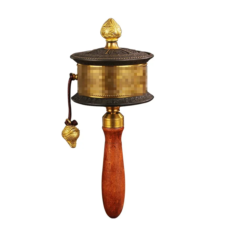 

Brass diamond pestle hand crank retro nostalgic exquisite workmanship desktop ornament