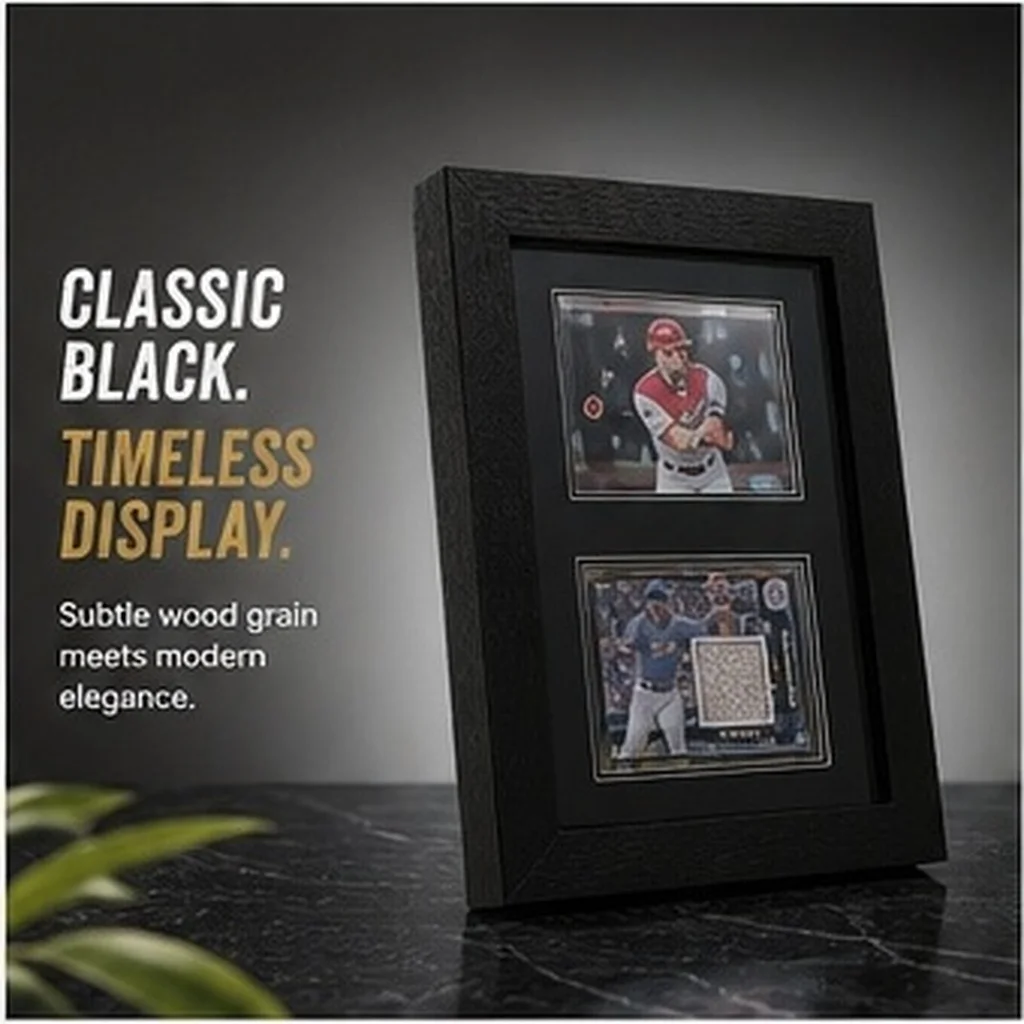 Wall Mounted Trading Card Display Frame Protective Case Sports Baseball Cards Collection Holder Transparent Cover Display Stand