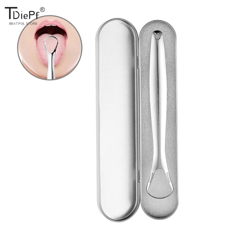 1*Tongue Craper Stainless Steel Tongue Coating Cleaner Tongue Scraper Tongue Cleaning And Oral Care Tool For Removing Bad Breath