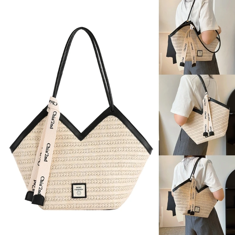 Borsa tote in tessuto per donna, ragazza, borsa da donna, borse casual, borsa da spiaggia