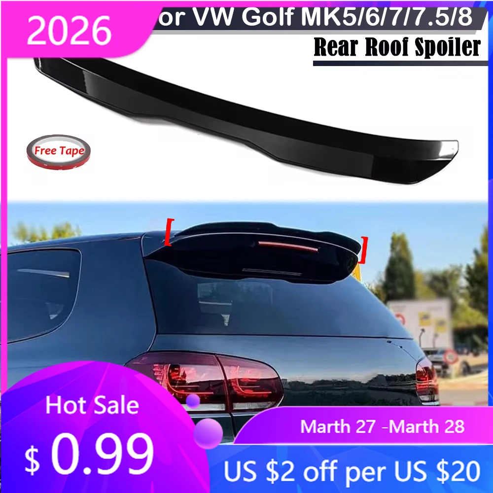 

2026 Новые колпаки для ступиц VW VOLKSWAGEN для Volkswagen VW Golf MK5 MK6 MK7 MK7.5 MK8 GTI Хэтчбек задняя крышка багажника спойлер на крышу крыло