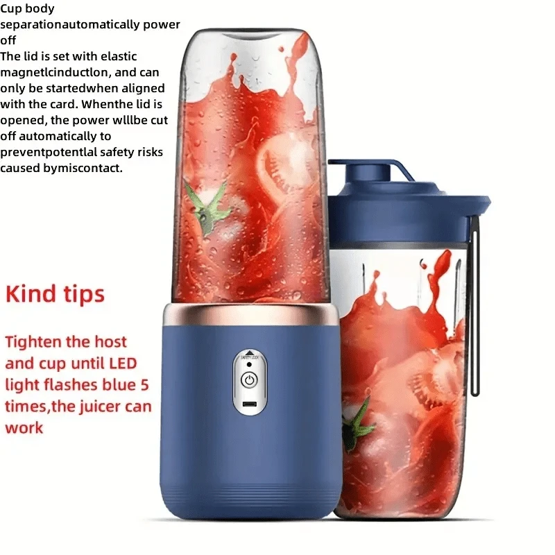6 شفرات المحمولة خلاطات عصير الفاكهة الصيف الشخصية الكهربائية زجاجة صغيرة المنزل USB كوب لصنع العصائر آلة للمطبخ