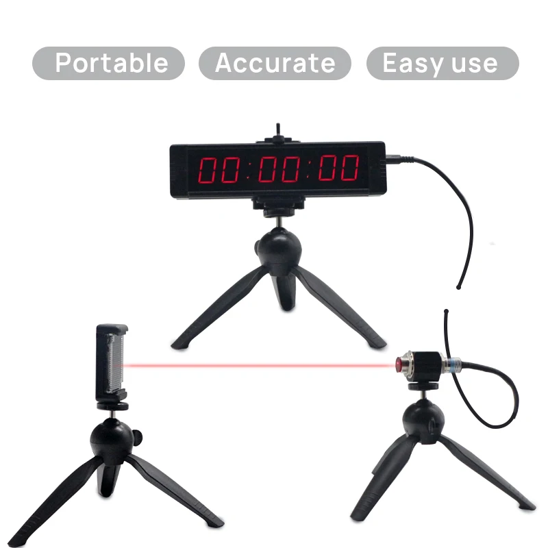 Timer Laser a velocità di marcia 0-500m comunicazione Wireless efficace Timer da corsa Laser per campo da pista a LED per uso in palestra