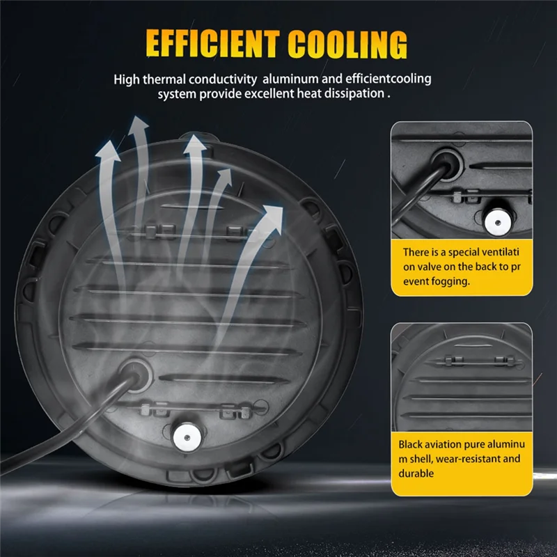 7 بوصة هالة LED المصباح مرحبا/لو مع الأخضر DRL العنبر بدوره مصباح إشارة ل جيب رانجلر JK TJ CJ أجزاء (أخضر)-Y79A