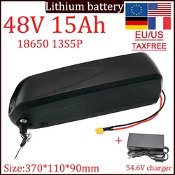 New 48V 15Ah 18650 13S5P Hailong Lithium Battery Pack High Power Conversion Kit Octagonal XT60 Plug+54.6V Charger