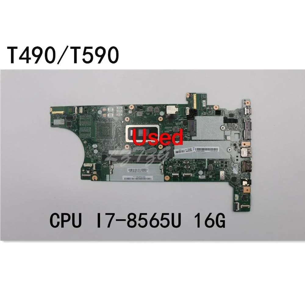 

NM-B901 для Lenovo ThinkPad T490 T590, материнская плата для ноутбука, процессор I7-8565U, 16 ГБ UMA FRU 02HK924 01YT336 02HK931 01YT344