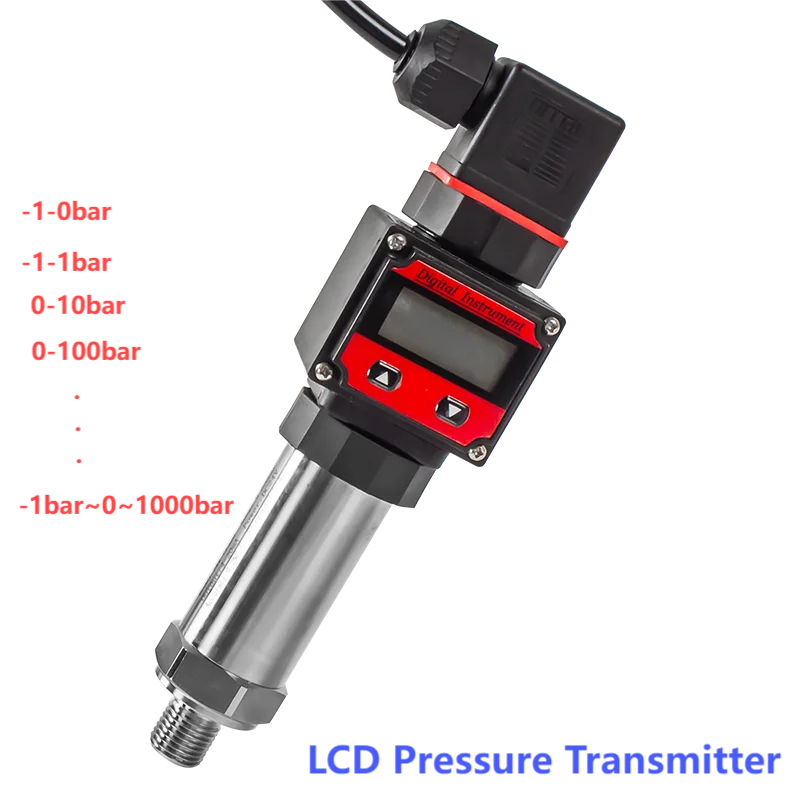 

M20*1.5 Pressure Transmitter Digital Display -1bar 10bar 20bar 30bar 50bar Gauge 4-20mA RS485 LCD Hersman Pressure Sensor 0-10V