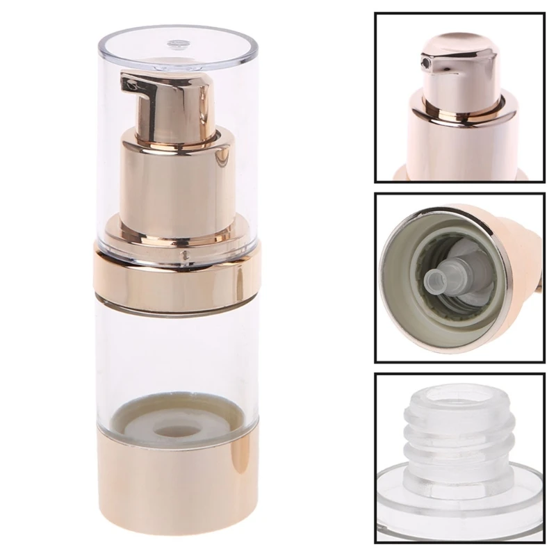 Empty Cosmetic Airless Bottle Plastic Pump Travel Bottles 15/30/50ML Drop Shipping