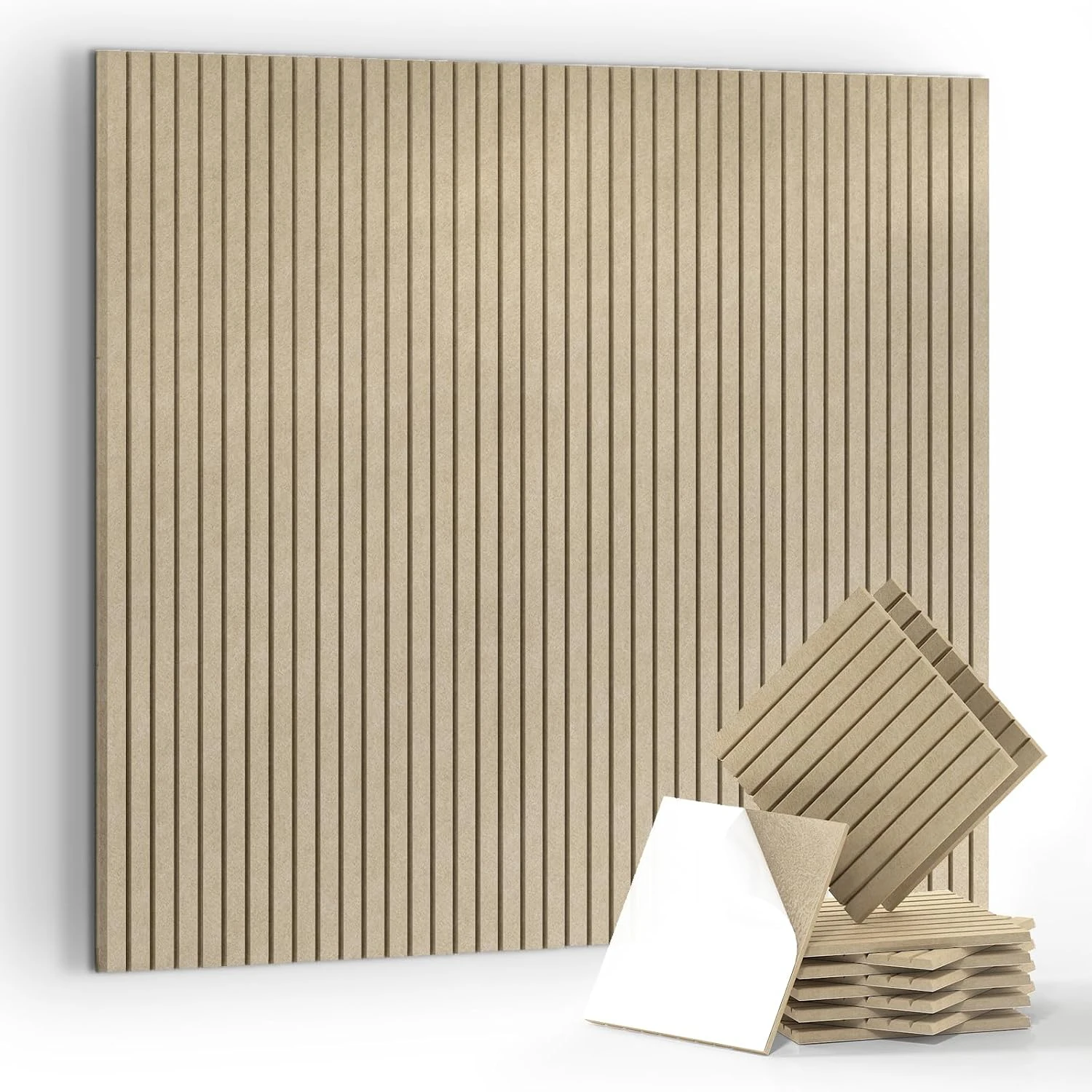 For Home Office Living Room Decoration 12PCS Large Felt Wall Tiles Note Acoustic Panel Soundproof Photo Cork Bulletin Pin Boards