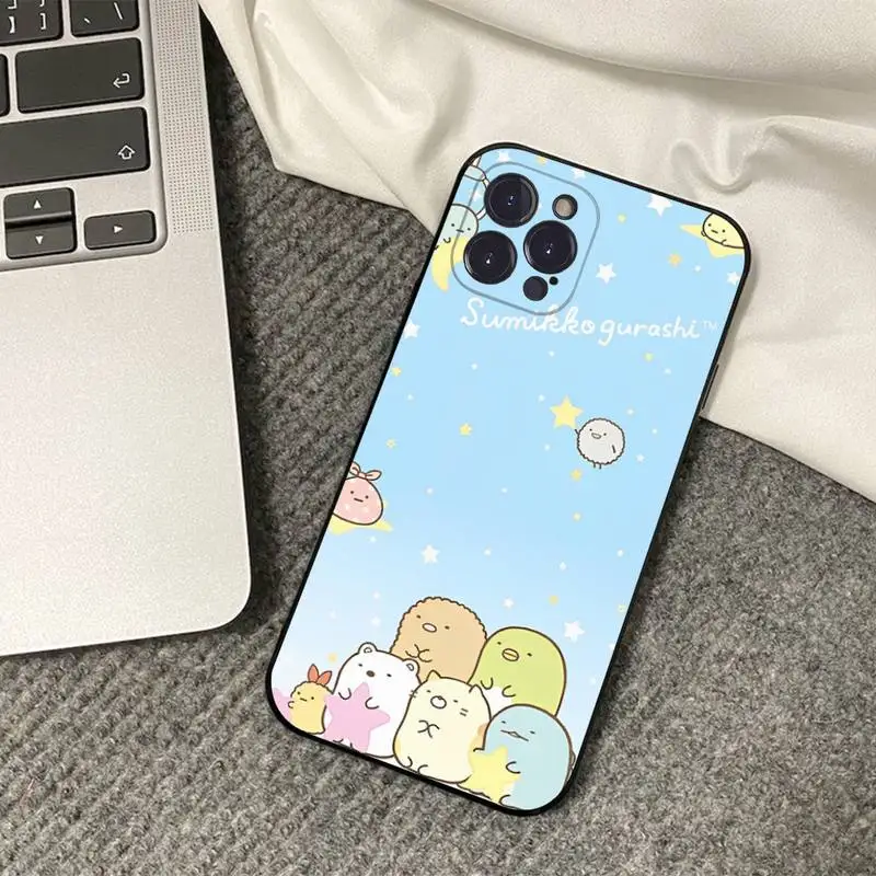 Japan anime sumikko gurashi Phone Case Silicone Soft for iphone 14 13 12 11 Pro Mini XS MAX 8 7 6 Plus X XS XR Cover image 6