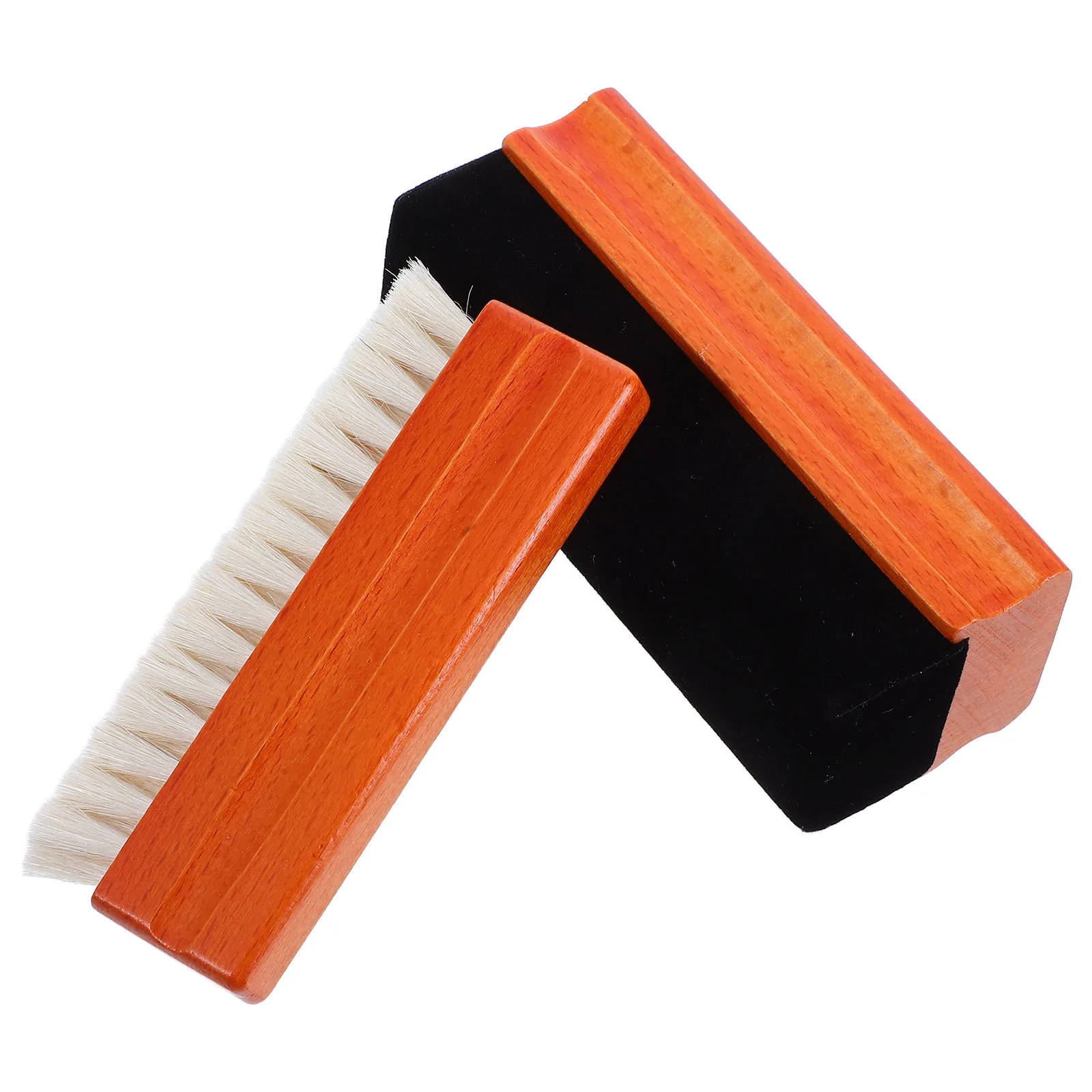 

2Pcs Vinyl Record Cleaner Brush Set Wood Handle Anti-Static Cleaning for Turntable Album Care and Dust Removal