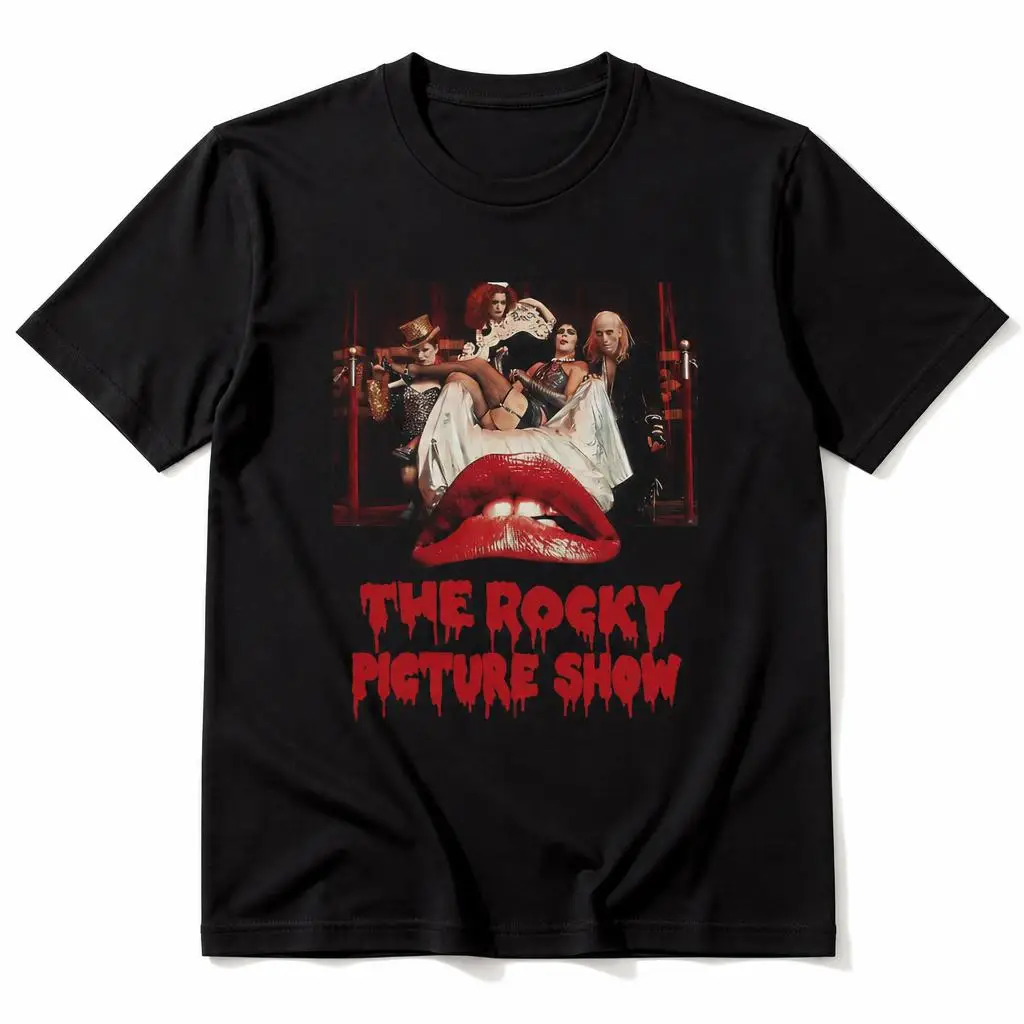 Rockys Horror Picture Show Thrills and Chills T Shirts Casual Tees Short Sleeve Round Collar T-Shirt Pure Cotton Tops