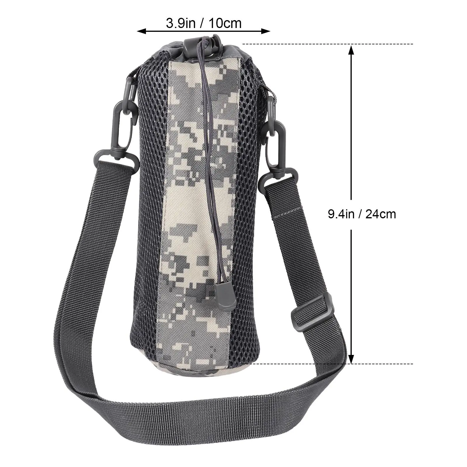 حقيبة زجاجات المياه نايلون المشي لمسافات طويلة في الهواء الطلق التخييم حقيبة سفر معزول الناقل حامل المحمولة تخزين الأكمام للغلاية الرياضية #5