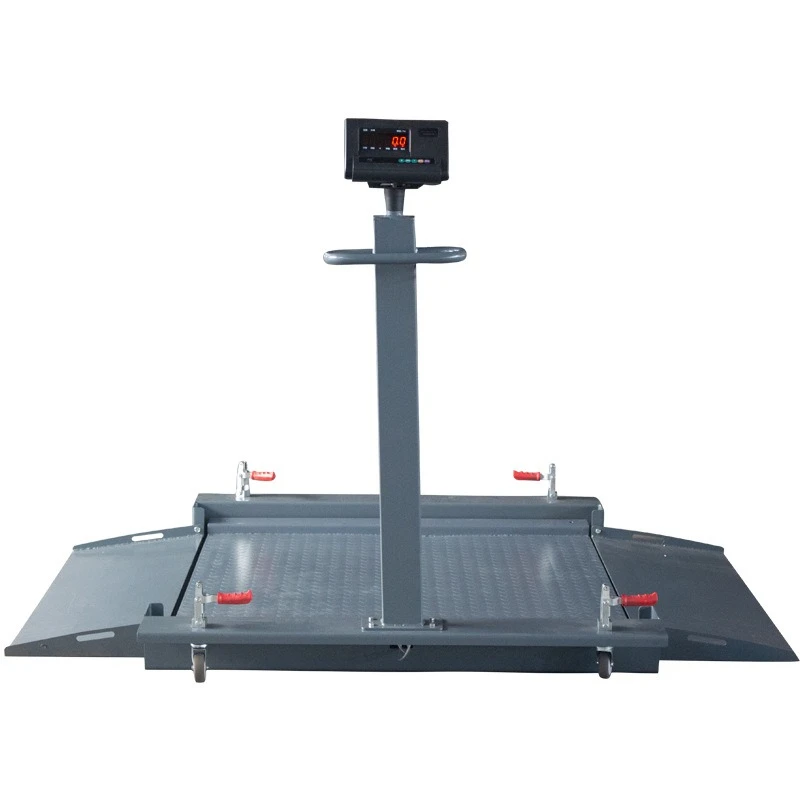 

Ultra-low double-layer double ramp universal wheel logistics floor scale mobile hand push-pull electronic scale commercial 500kg
