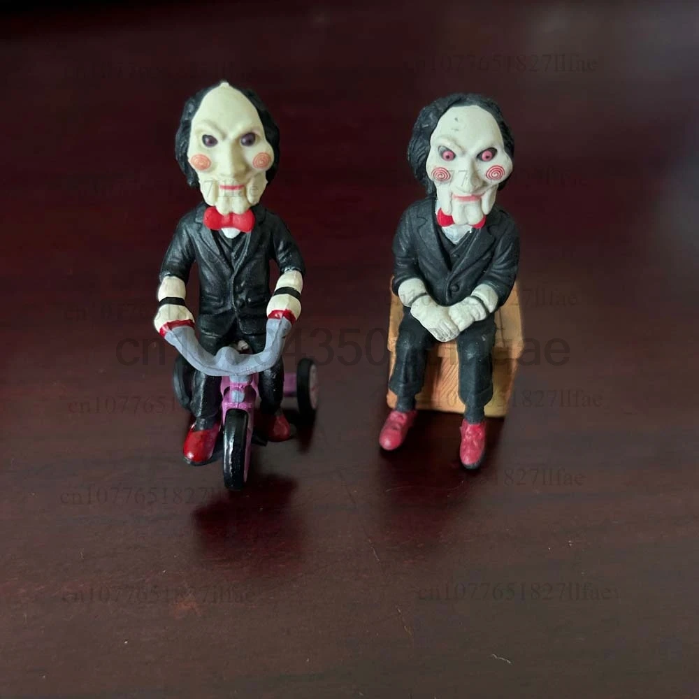 공포 톱 빌리 그림 키 체인 영화 펜던트 장난감 인형 모델 할로윈 크리스마스 선물 친구 장식을위한 5cm 배낭 펜던트