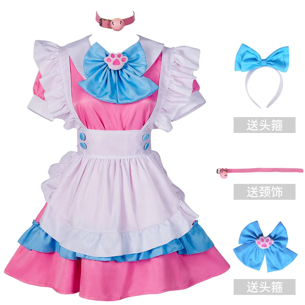 

2D Erotic Lingerie Maid Cosplay Cute Maid Uniform Set Seductive and Sexy Role-playing Nightclub Halloween Erotic Maid Set