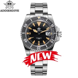 ADDIESDIVE AD2064-relojes automáticos de lujo para hombre, reloj mecánico con bisel de cerámica, resistente al agua, cristal de zafiro C3, fecha luminosa, 20bar