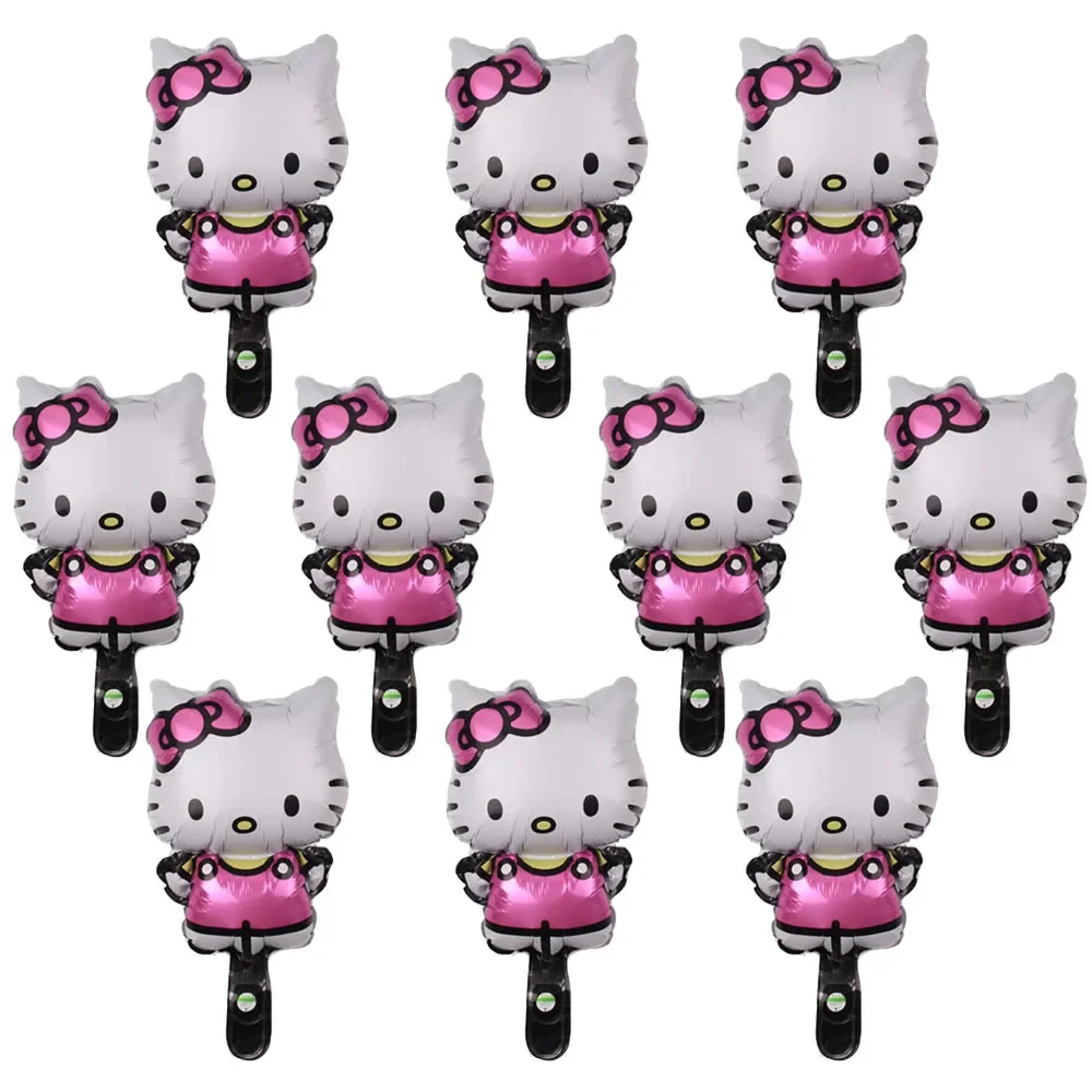 10 Globos Mini de Hello Kitty, Decoración para Fiestas de Cumpleaños, Kit de Globos de Aluminio Kawaii KT Cat, Regalos para Baby Shower, Juguetes para Niñas