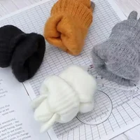 Women Men Warm Winter Touch Screen Gloves Stretch Classical Knit Mittens Wool Full Finger Outdoor Cycling Driving Glove 6