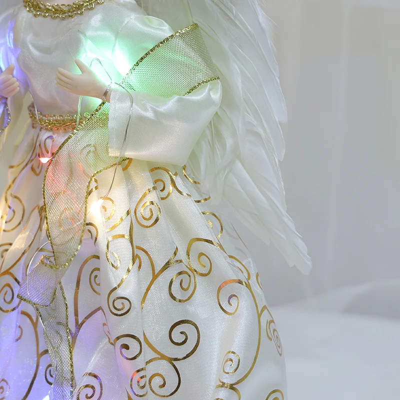 

Christmas Tree Top Star Wings Christmas Decoration LED Battery