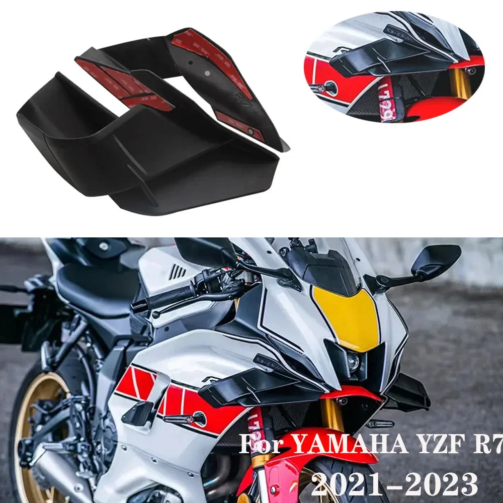 Aerofólio Lateral Aerodinâmico para Motocicleta, Aerofólio de ABS para YAMAHA YZF-R7 YZF R7 2021-2023