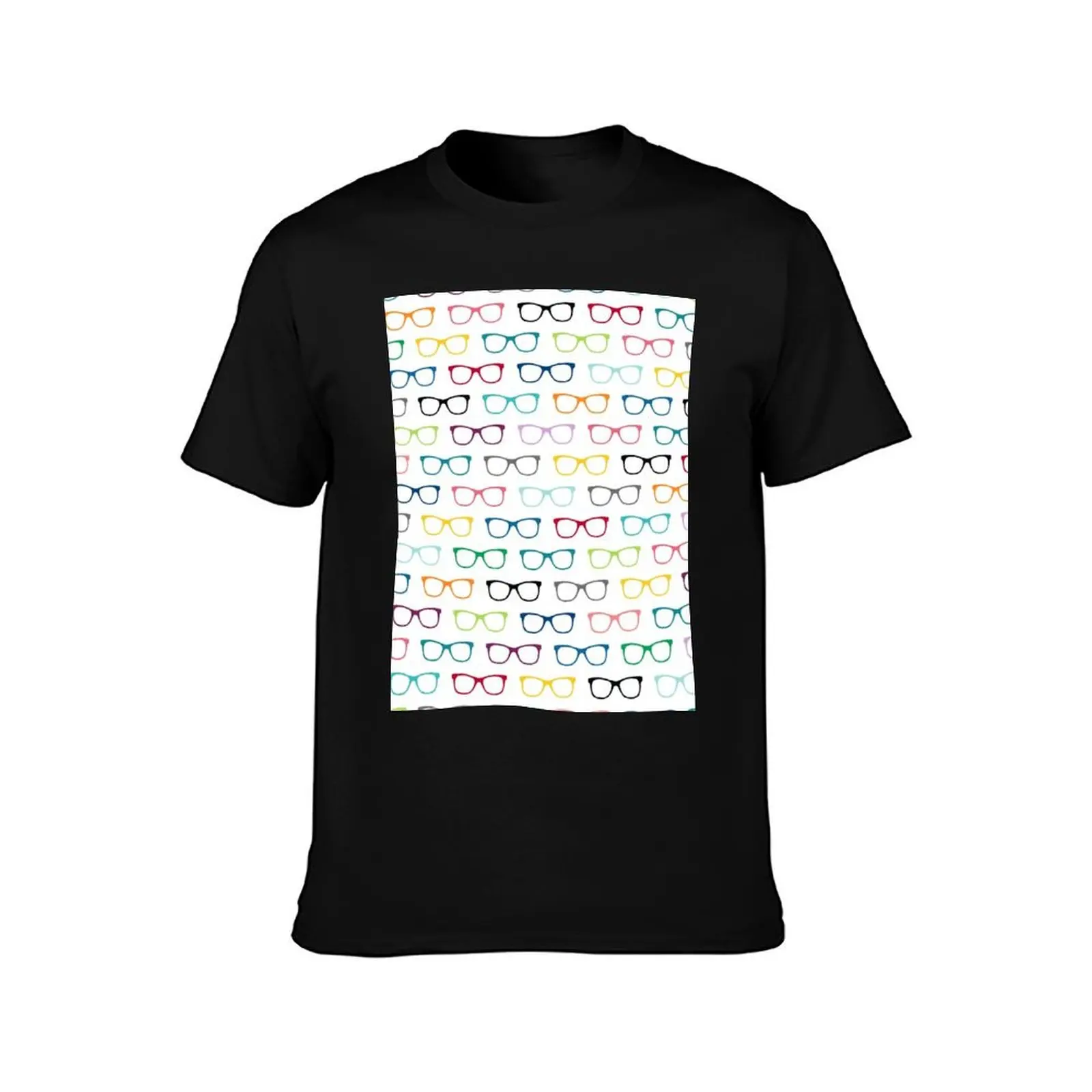 Hipster Glasses Geek Pattern T-Shirt Casual Pattern Print Tee Shirt view 2