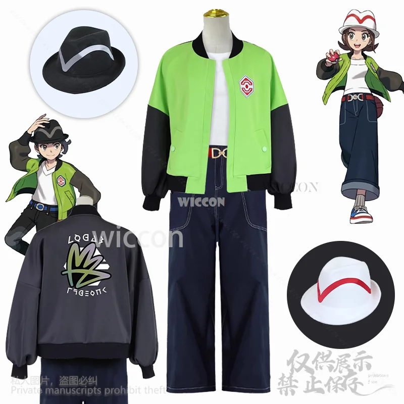 

New Anime Game LEGENDS Z-A Cosplay Hero Heroine Costume Green Black Jacket Long Sleeve Baseball Uniform Hat Boy Girls Customized