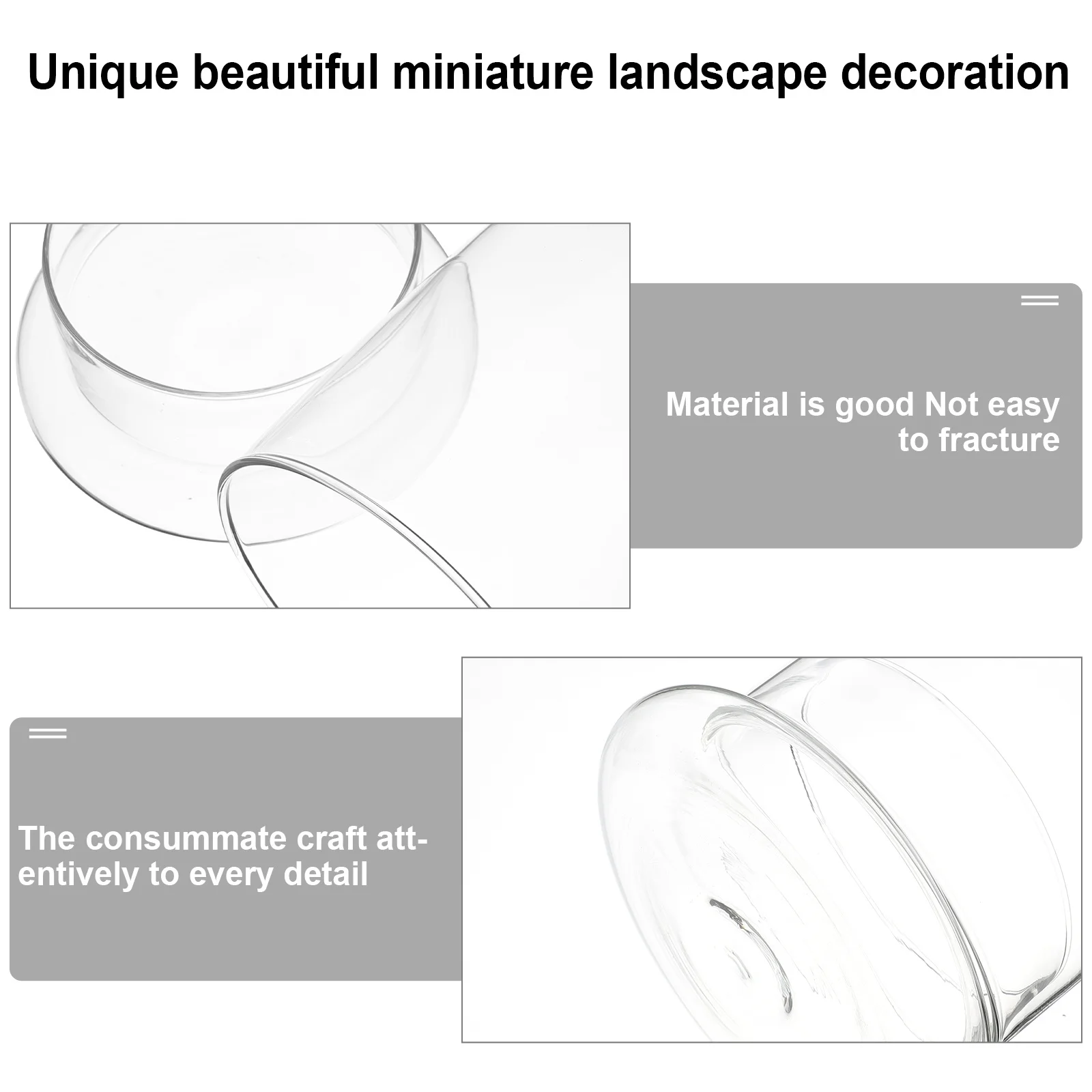 

Ecological Bottle Clear Glass Mini Landscape Dome Ornament Desktop Decoration Terrarium Container Glass Bottle