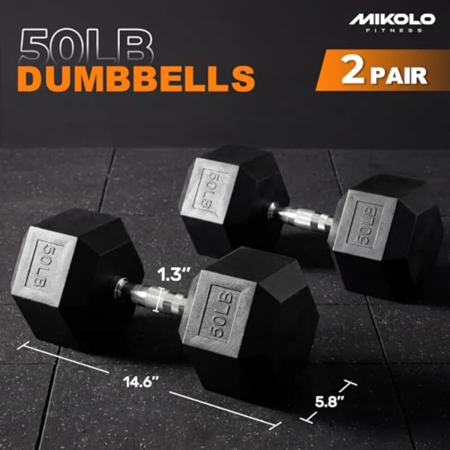 Dumbbell Sets with Rack, Rubber Hex Dumbbells, Multiple Choices in 160/200/380/450/550LB, Hand Weights with Chrome Handle for S